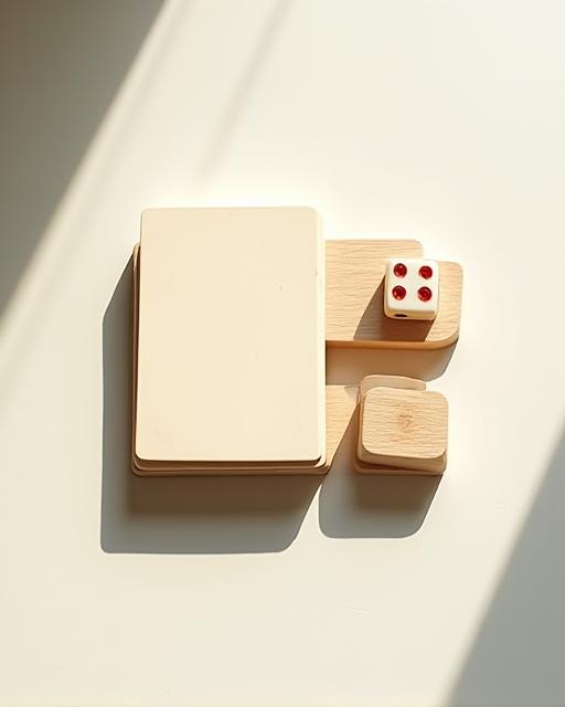 ヒノキで作られた美しいダイスタワー